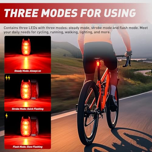 Nilight LED Safety Light 4PCS Red Marine Navigation Bike Tail Lights - color: 3LED Safety Light-Red