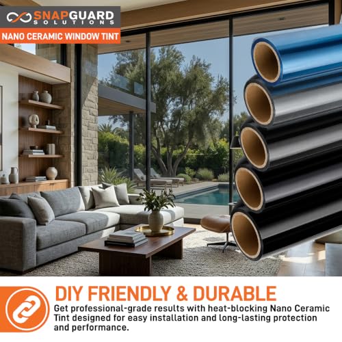 5% Nano Ceramic Window Tint for Home 3' ft x 12' ft UV Film Heat Blocking - color: 5%, size: 3ft x 12ft