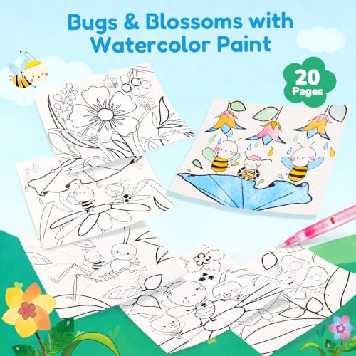 JoyCat Paint with Water Coloring Books for Toddlers (Bugs & Blossoms) - style: Bugs & Blossoms