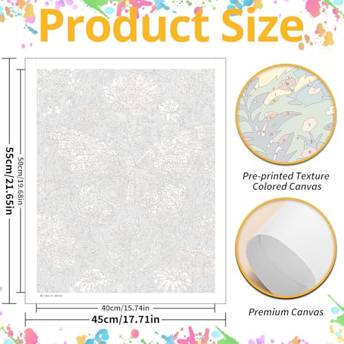 Butterfly Paint by Numbers Kit for Adults, 16x20 inch - color: Butterfly