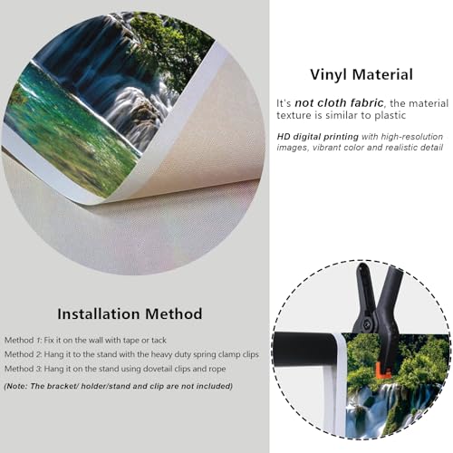 Waterfall Backdrop 7x5ft Nature Scenery Photography Background - color: Style 6, size: 7ftx5ft