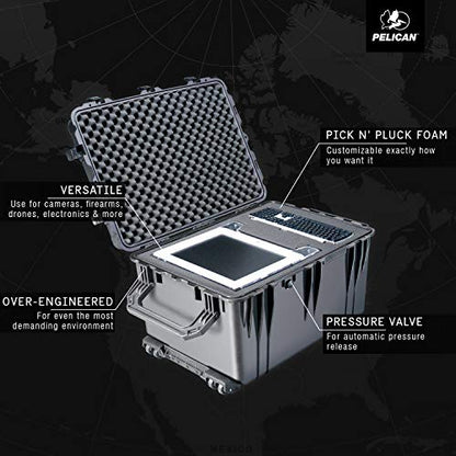 Pelican 1660 Case With Foam (Black) - color: Black, style: With Foam