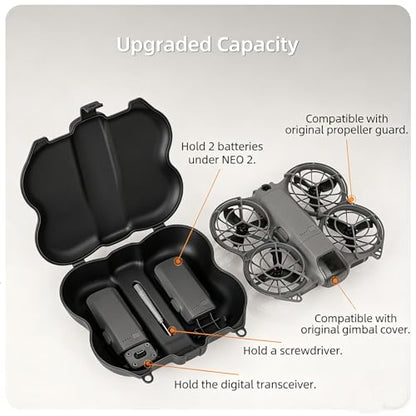 Protective Case for DJI Neo 2, Portable Travel Carrying Case Storage Case for DJI Neo 2 Batteries and Digital Transceiver Accessories - size: Medium