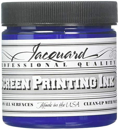 Jacquard Professional Screen Print Ink, Water-Soluable, 4oz Jar, Royal Blue (110)