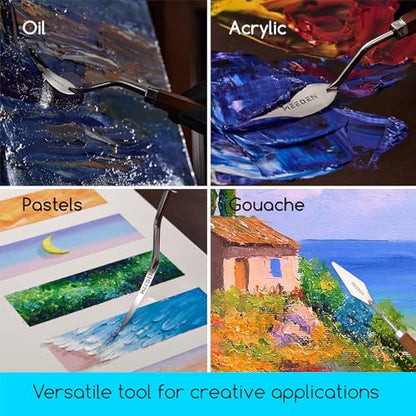 MEEDEN Artist Paint Palette Knife: 8.66" Flexible Stainless Steel, #14 - style: #14