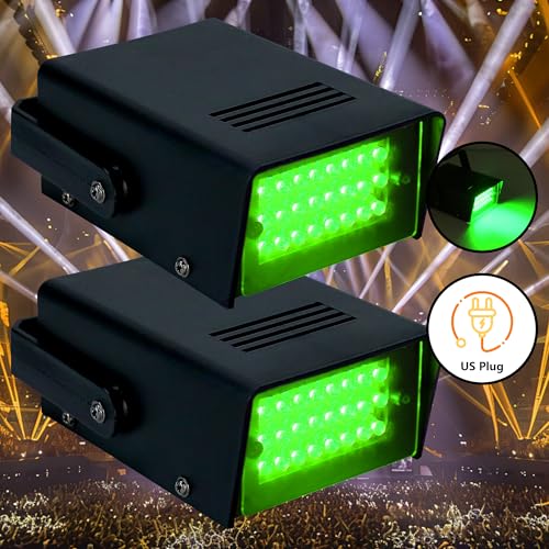 ENUOLI Mini LED Strobe Light Green Color 24 Super Bright LED Party Light - color: Green Color