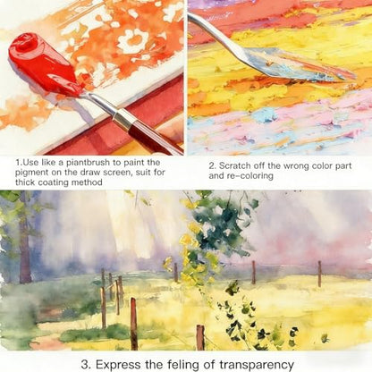 Palette Knife Set 5 Pcs Stainless Steel Painting Knives Wooden Handle