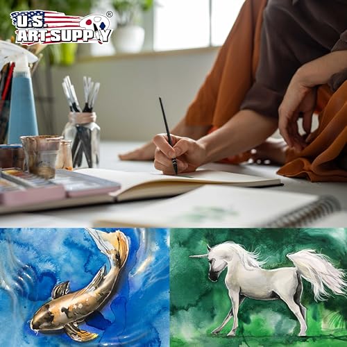 U.S. Art Supply 5.5" x 8.5" Watercolor Book (2 Pack, 76 Sheets Each) - size: 5.5-x-8.5-inch
