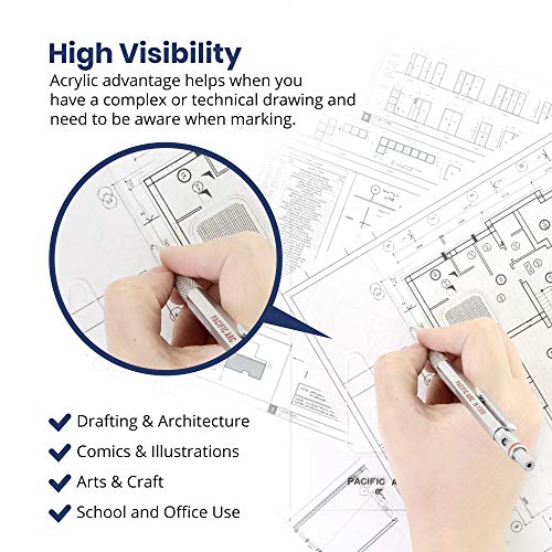 Pacific Arc Drafting Triangle, 16-inch, 30/60/90 Degrees, Clear Acrylic - color: Clear, size: 16-in, 30/60/90 degrees
