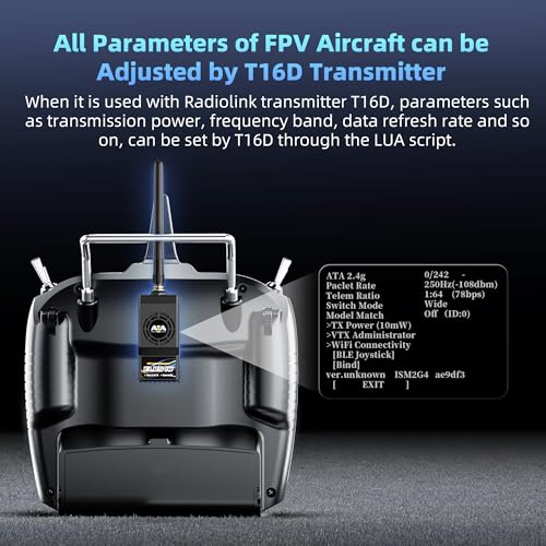 Radiolink ATA ELRS 2.4G Nano OpenTX Module, Max 1W High Power, 1000Hz Refresh Rate, Internal Cooling Fan, Compatible with T12D, T16D and Radios with Nano/Lite Module Bay (Not for JR Bay)