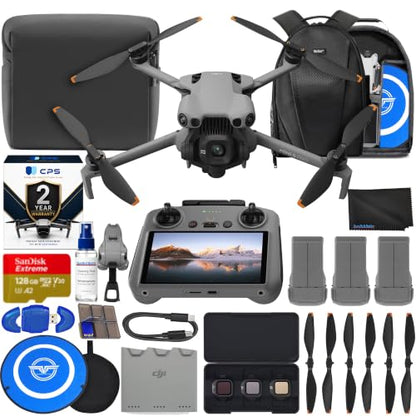 DJI Mini 5 Pro Drone Fly More Combo with RC 2 Controller Folding Drone with 4K Video, 36 Mins Flight Time, 3 Batteries Bundle with 128GB Memory, CPS 2 Year Warranty + Pilot Kit