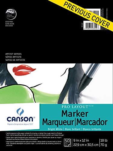 Canson Artist Series Pro Layout Marker Paper, 9'' x 12'' - size: 9" x 12"