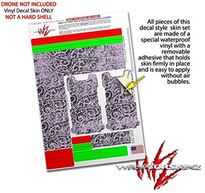 Skin Decal Wrap 2 Pack Compatible with DJI Ryze Tello Folder Doodles Lavender Drone NOT Included