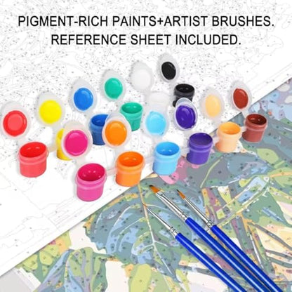 YOLENIX Olive Tree Paint by Numbers Kit for Adults Beginner (Without Frame) - color: YH02780