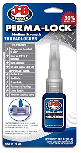 J-B Weld 24213 Perma-Lock Medium Strength Threadlocker - Blue - 13 ml - color: Blue, size: 13 ml