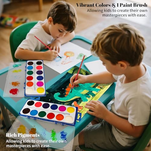 OSIMIG 30 Pack Watercolor Paint Set Bulk, Water Color Paint Sets for Kids