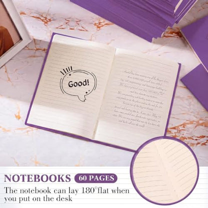 Mimorou 100 Pcs A5 Journals Notebooks Bulk,Purple,Lined - color: Purple, style: Lined