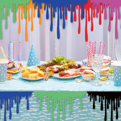 6 Pcs Art Party Table Skirt Back to School Classroom Decorations