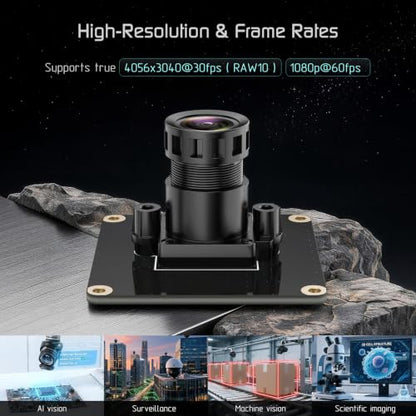 12MP MIPI Camera Module STARVIS IMX577 Sensor for Raspberry Pi, Jetson Orin Nano/Orin Series, 4K 30fps, HDR, Wide FOV Options
