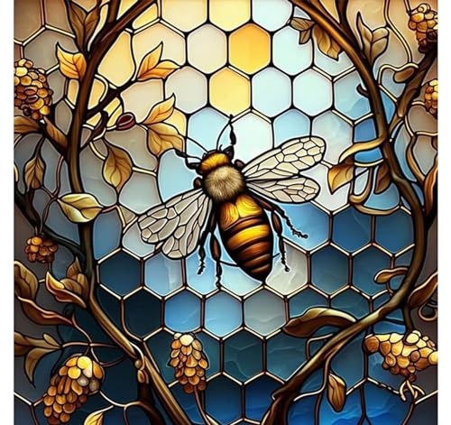 xackcme Paint by Numbers for Adults Bee - Bee Paint by Number on Canvas - color: MT12324