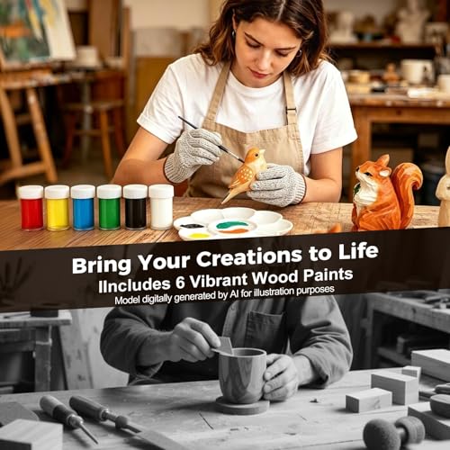 Wood Carving Kit with Tools, Whittling DIY Craft Kit for Adults & Beginners