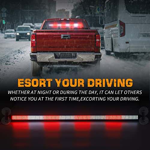 XRIDONSEN 35 inch Traffic Advisor Light Bar Front/Rear Strobe Lights - color: Red//White