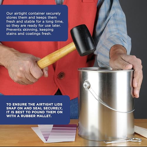 Master Elite 1 Gallon Unlined Empty Metal Paint Can Bucket with Lids,4-Pack - size: 128-Fl Oz (Pack of 4)