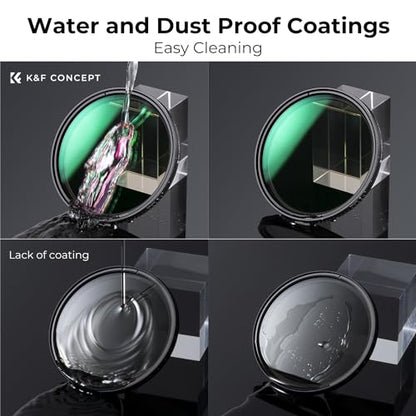 K&F CONCEPT 49mm Variable ND Lens Filter ND2-32 (1-5 Stops) Waterproof - size: 49mm