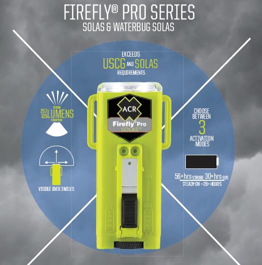 ACR 3971.3 Firefly PRO Solas Water Activated Rescue Strobe Light
