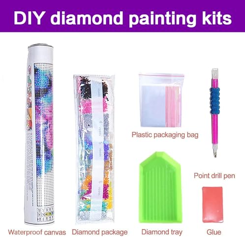 croshom Diamond Art Kits for Adults, 3 Packs Cat Diamond Art Painting Kits - color: Winter Cat, size: 3 packs-30*30cm