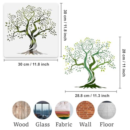Tree of Life Stencil, Reusable Painting Template, DIY Home Decor - style: Tree of Life A