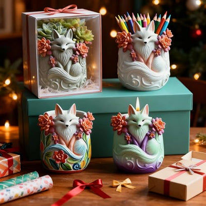 3D Fox Resin Casting Molds, Silicone Animal Candle Molds for Epoxy - color: Fox Resin Mold
