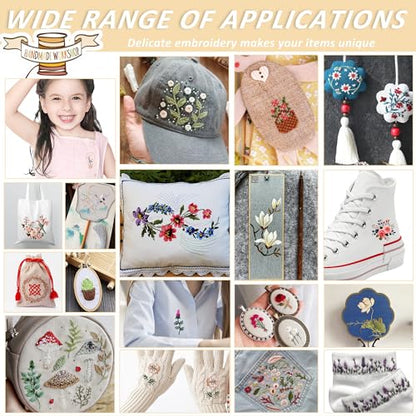 Water Soluble Embroidery Patterns, Stick and Stitch Paper for Sewing - color: black flower552