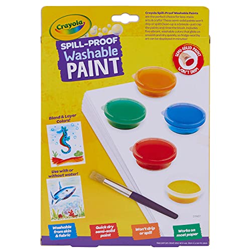 Crayola Spill Proof Paint Set Washable Paint Set for Kids, Arts & Crafts - size: 1 Count (Pack of 1)