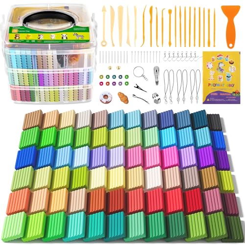Aestd-ST Polymer Clay 72 Colors, Oven Bake Modeling Clay for Kids & Artists - color: 72-B Colors
