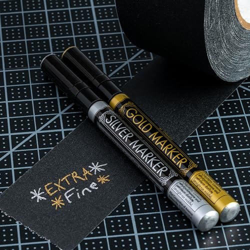 PILOT Extra Fine Point Permanent Markers, Gold/Silver Ink, 2-Pack