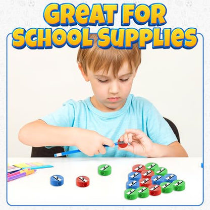 Mini Pencil Sharpeners (144-Pack) Pocket Handheld Colored Pencil Sharpeners