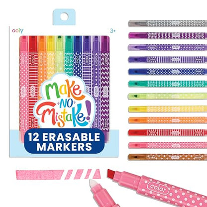 Ooly Make No Mistake Erasable Markers, Set of 12 - color: Erasable