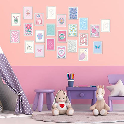 Teling 60 Pcs Wall Collage Kit, Danish Pastel Poster Wall Decor, Pink - color: Pink