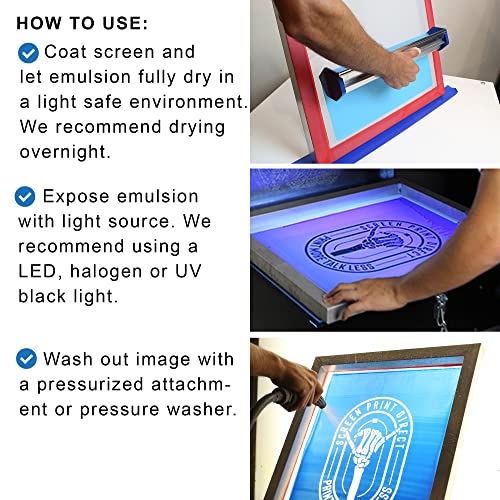 Ecotex® Tex-Blue Pre-Sensitized Screen Printing Emulsion, Photo Emulsion,Pt - size: Pint - 16 oz.