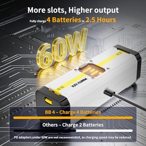 PHOTOOLEX BB4 4-Slot Battery Charger for EN-EL15C Batteries