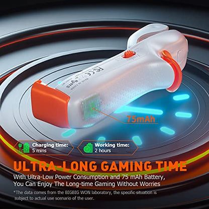 BIGBIG WON Mobile Gaming Triggers, Mobile Game Controllers Plug and Play for iOS and Android Phone 4.7-6.5 inches Game Trigger for PUBG/Fortnite/COD White (M1-1 Piece) - color: M1