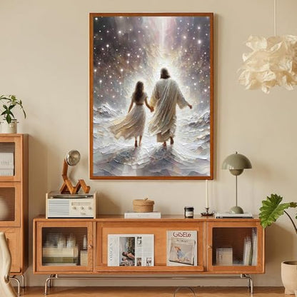 Jesus Paint by Numbers Kit for Adults Framed Canvas 12X16 in, Frameworkless - color: YH02823