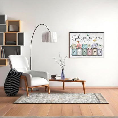 Shouruihua Square Diamond Painting Kits, Inspirational Diamond Art Kit - color: Inspirational Bible Verse (Chosen)