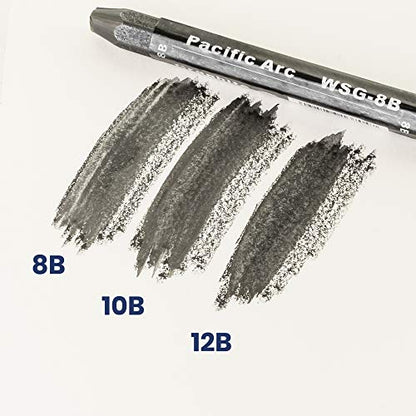 Pacific Arc Jumbo Water Soluble Graphite Sticks Set of 3, Soft 12B, 10B, 8B - style: 12B, 10B, 8B