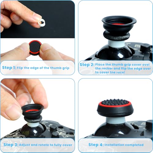 20Pcs Controller Thumb Grips Set with Precision Rings,Joystick Caps,Thumb Stick Grip Cover Joystick Button Caps Controller Assist Compatible for PS4/PS5