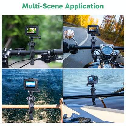 AKASO Bike Pole Mount Motorcycle Handlebar Clamp Mount for Action Cameras