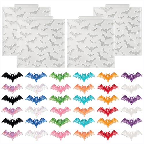 4 Pcs Mini Cute Bat Shape Figurines Silicone Mold - color: 4 Pcs Bat White
