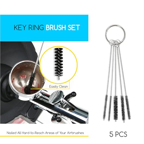 MEEDEN Airbrush Gun Cleaner Kit: Heavy Glass Cleaning Pot with Holder