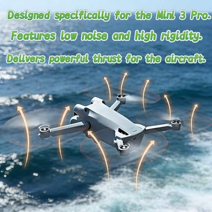 Replacement Propeller Blades for DJI Mini 3 Pro Drone | 8 Blades Full Kit with 12 Screws & Screwdriver | Low Noise, High Thrust & Enhanced Efficiency for Stable Flight